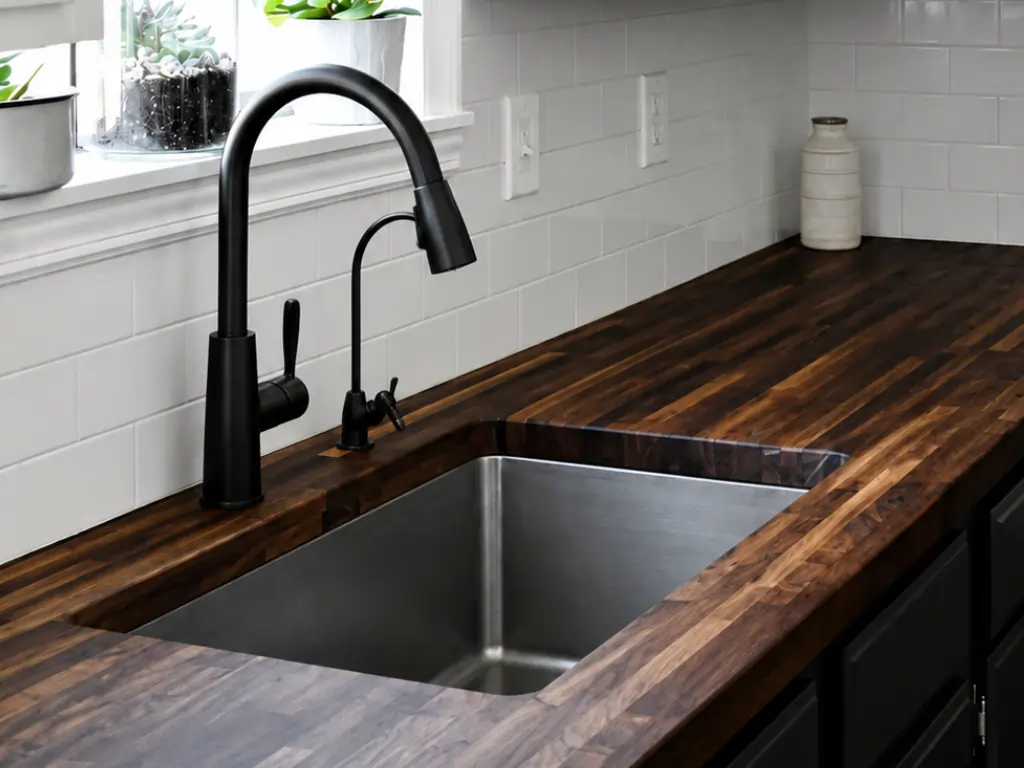 Kitchen faucet after replacement